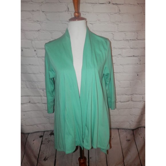 Elliott Lauren Jackets & Blazers - Elliot Lauren Knit Jacket Open Front Green Small